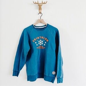 French Disorder Men's Teal Skiathon Pullover Sweater Size Large